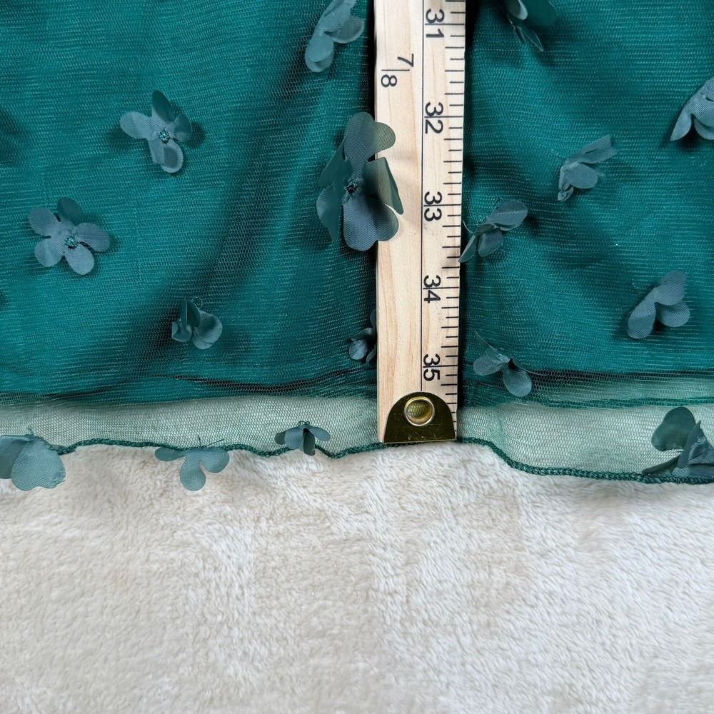 Vimpunec L Green Tulle Floral Applique Halter‎ Neck Dress St Patty's Day Party - Picture 12 of 12